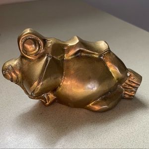 Vintage Solid Brass Lounge Frog
